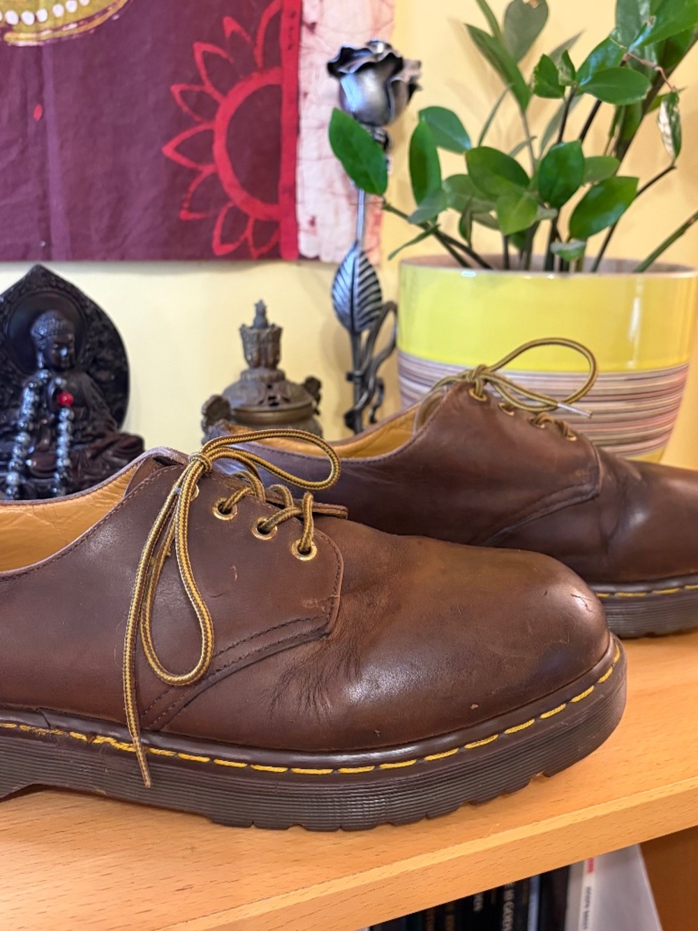 Dr. Martens Oxford Shoes Mens 11 Brown Vintage 80s 1561/59 Made in England